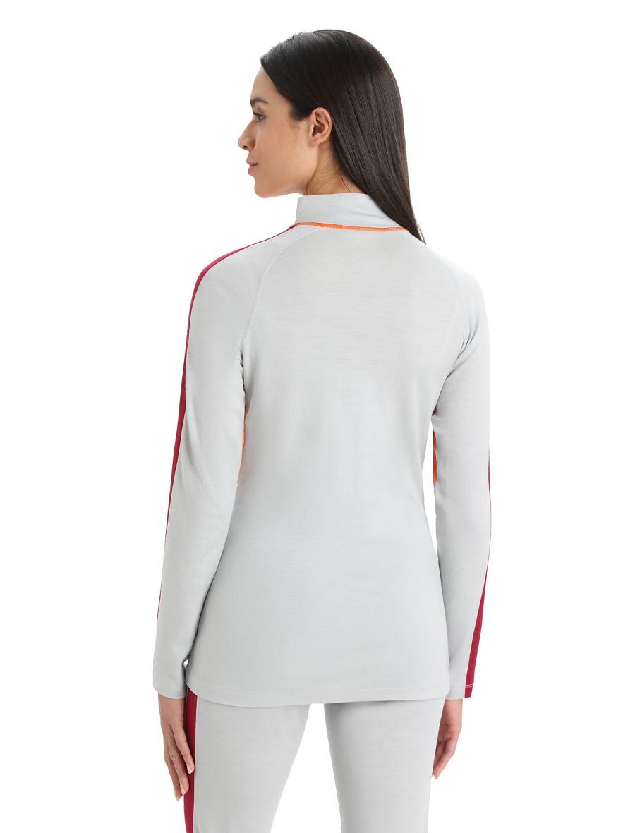 Ether / Flash Women's Icebreaker Merino 200 Sonebula Long Sleeve High Neck Thermal Top One Piece & Sets | USA 1783SGLO